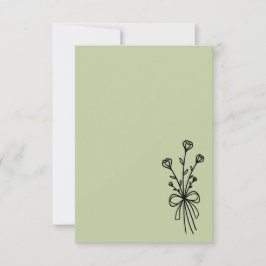 Convites Elegant Minimalist Sage Green