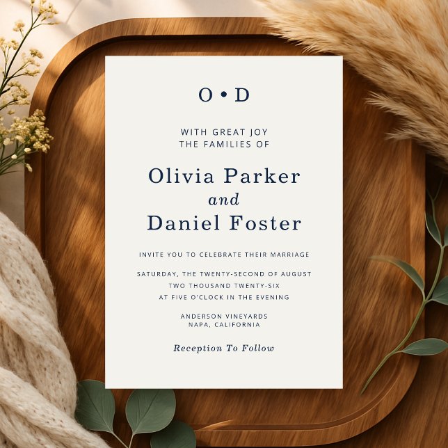 Convites Elegant Minimalist Wedding (Criador carregado)