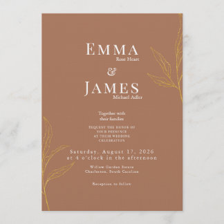 Convites Elegant Minimalist Wedding Invitation | Modern