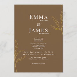 Convites Elegant Minimalist Wedding Invitation | Modern