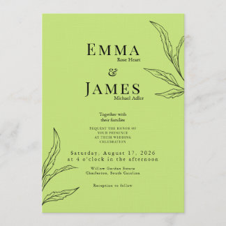 Convites Elegant Minimalist Wedding Invitation | Modern