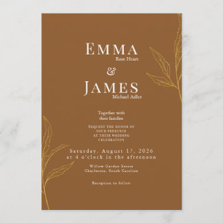 Convites Elegant Minimalist Wedding Invitation | Modern