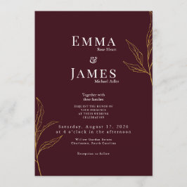 Convites Elegant Minimalist Wedding Invitation | Modern