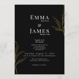 Convites Elegant Minimalist Wedding Invitation | Modern