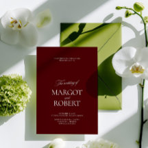 Elegant Modern Burgundy & White Wedding