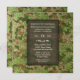 Convites Elegant Modern Glitter Camouflage Military Wedding (Frente/Verso)