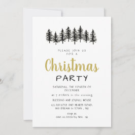 Convites Elegant Modern Pine Forest Christmas Party