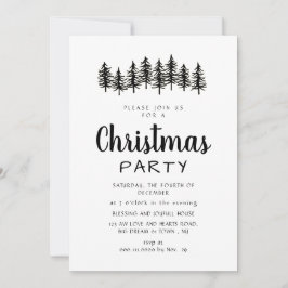 Convites Elegant Modern Pine Forest Christmas Party