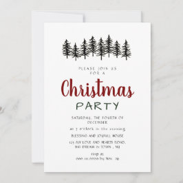 Convites Elegant Modern Pine Forest Christmas Party