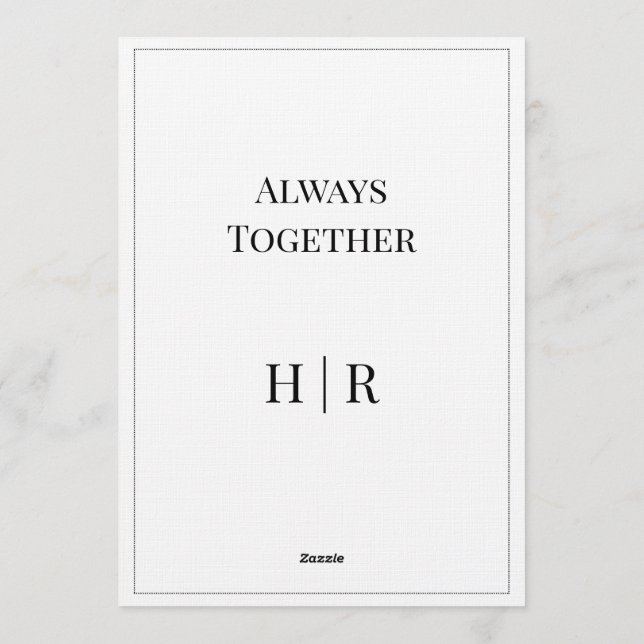 Convites Elegant Modern Wedding Invitation | Timeless (Verso)