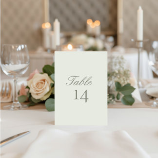 Convites Elegant Modern Wedding Table Number Card