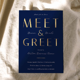 Convites Elegant Navy & Gold Corporate Dinner Business