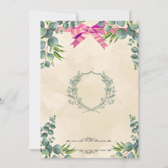 Convites Elegant Neutral Wedding Invitation Design (Frente)