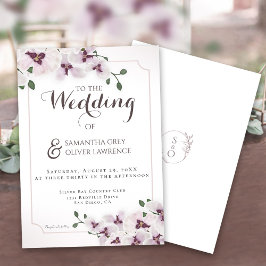 Convites Elegant Orchid Wedding Invitation Card