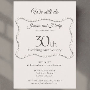 Convites Elegant Pearl 30º aniversário de casamento We Stil