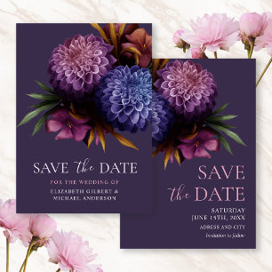 Convites Elegant Photo Dahlia Wedding Save the Dates