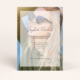 Convites Elegant Photo Overlay | Graduation Party