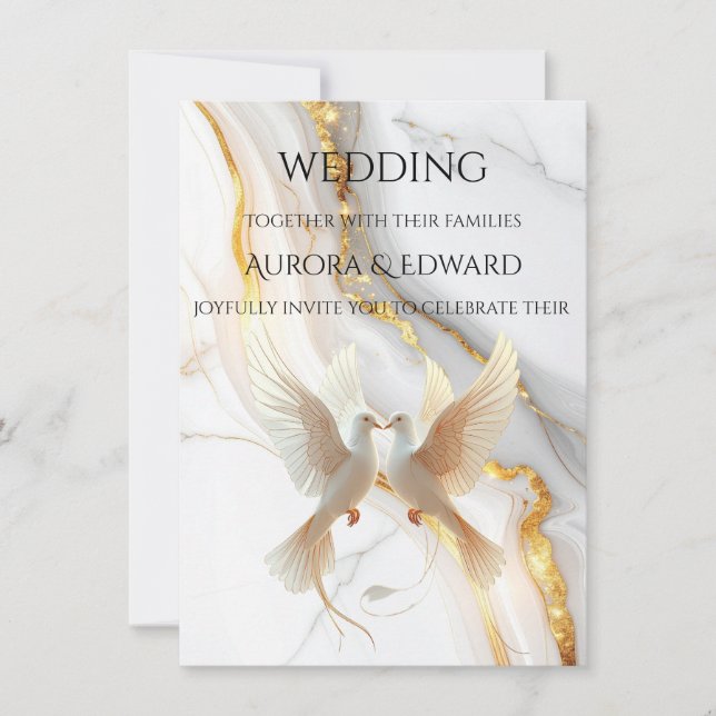 Convites Elegant Photo Wedding Invitation Card – Modern (Frente)