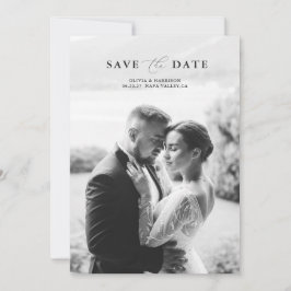 Convites Elegant Photo Wedding Save the Date