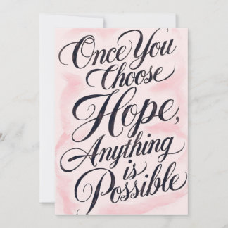 Convites Elegant Pink Watercolor Hope & Possibility Inspira