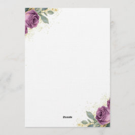 Convites 👉 Elegant Purple Wisteria & Gold Floral Wedding I