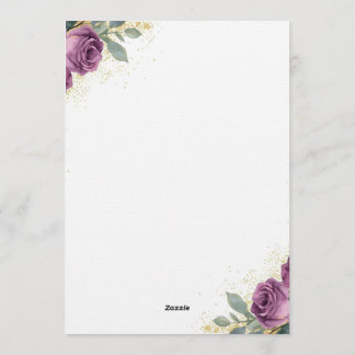 Convites 👉 Elegant Purple Wisteria & Gold Floral Wedding I