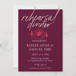 Convites Elegant Rehearsal Dinner