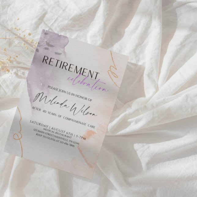 Convites Elegant Retired Nurse Celebration Party (Criador carregado)