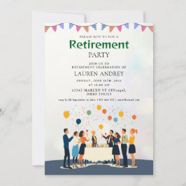 Convites Elegant Retirement Celebration Invitation