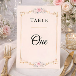 Convites Elegant Rococo Wedding Table Numbers 
