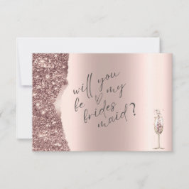 Convites Elegant Rose Gold Glitter Script 