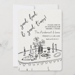 Convites Elegant Rustic Thanksgiving Dinner