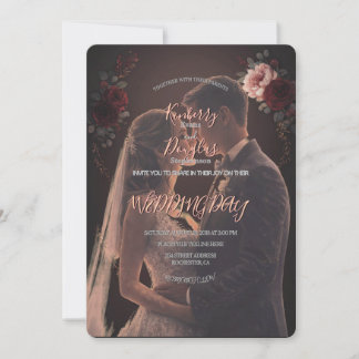 Convites Elegant Rustic Wedding Day Romantic Invitation