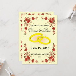 Convites Elegant Scandinavian Floral Invite, Editable Templ