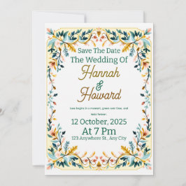Convites Elegant Scandinavian Rosemaling Wedding Invitation