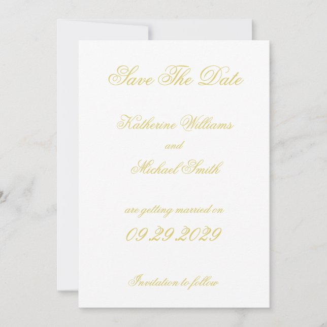 Convites Elegant Script Island Citrus Wedding Save The Date (Frente)