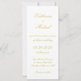 Convites Elegant Script Island Citrus Yellow Wedding Invite