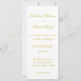 Convites Elegant Script Island Citrus Yellow Wedding Invite
