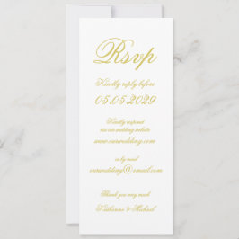 Convites Elegant Script Island Citrus Yellow Wedding RSVP