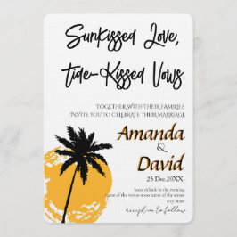Convites Elegant Seaside Beach Wedding Invitation