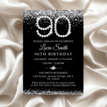 Elegant Silver Diamonds 90th Birthday Party
