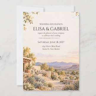Convites Elegant Southwestern Wedding Invitation