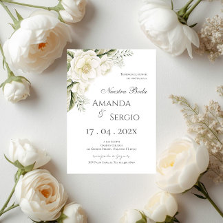 Convites Elegant Spanish Wedding Invitation