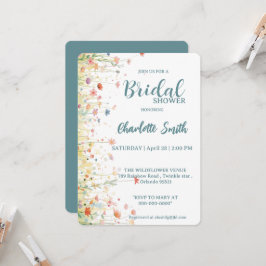 Convites Elegant Spring Wildflower Rose Garden 