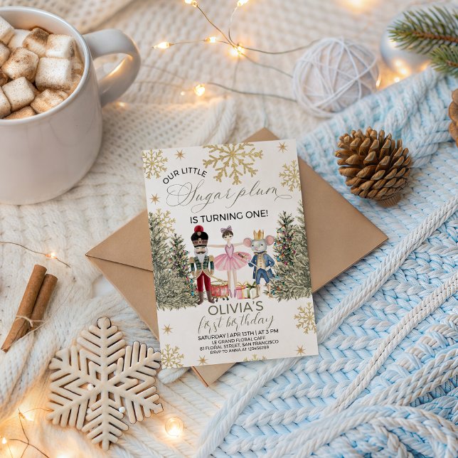 Convites Elegant Sugar Plum Nutcracker Invite (Criador carregado)