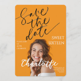 Convites Elegant Sweet 16 Save the Date Birthday