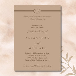 Convites Elegant Taupe Bible Verse Christian Wedding 