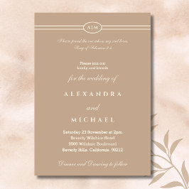 Convites Elegant Taupe Bible Verse Christian Wedding 