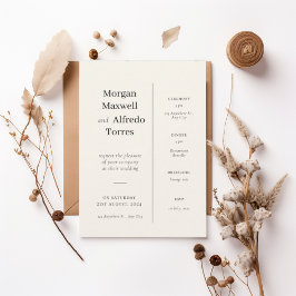 Convites Elegant Timeline Ceremony & Reception Details