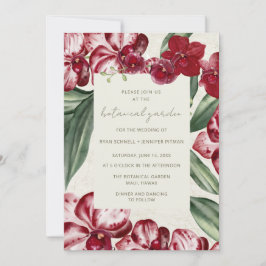 Convites Elegant Tropical Botanical Garden Wedding 
